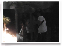 ラブホテルに入る様子